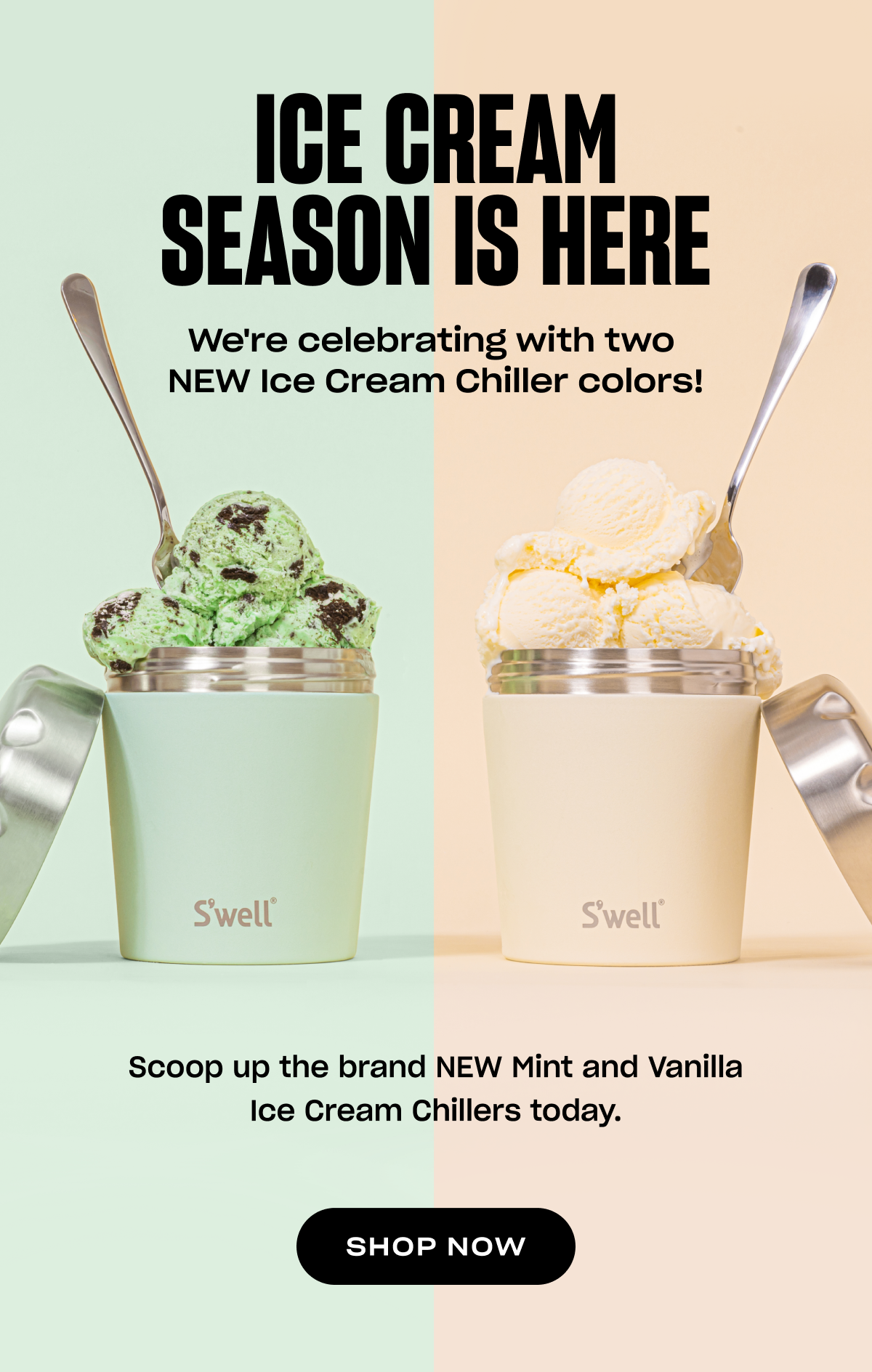 Scoop Up Our NEW Ice Cream Chiller Colors Swell Bottle